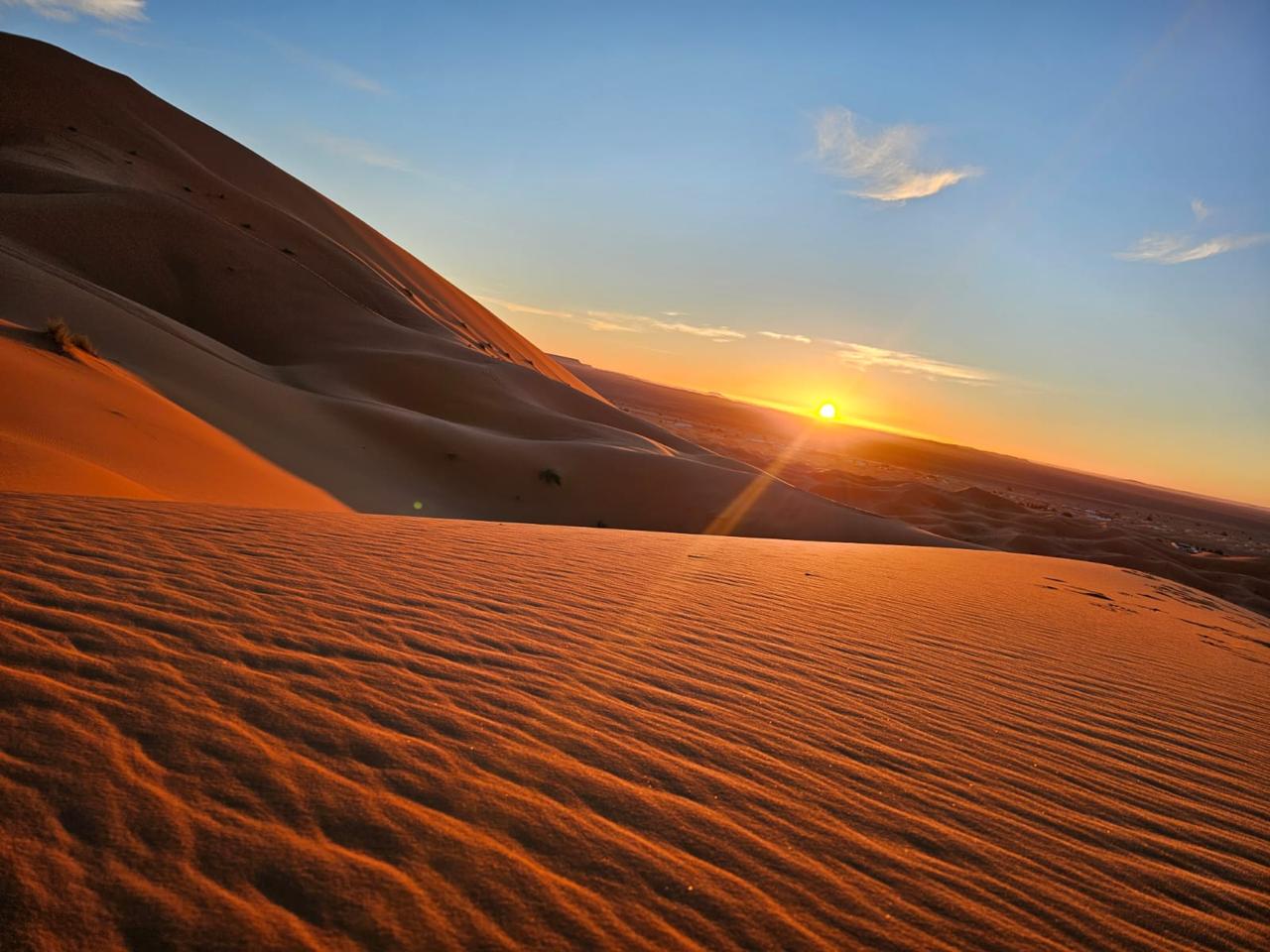 Dunas do Saara ao pôr do sol